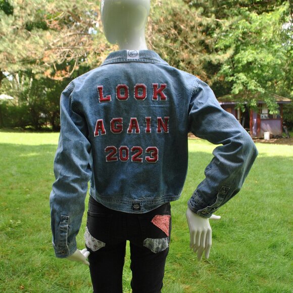 "Look Again 2023" Denim jacket - Picture 3 of 4
